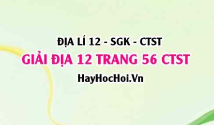 Giải Địa lí 12 trang 56 Chân trời sáng tạo SGK